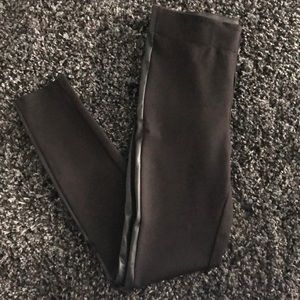 Zara faux leather trimmed leggings